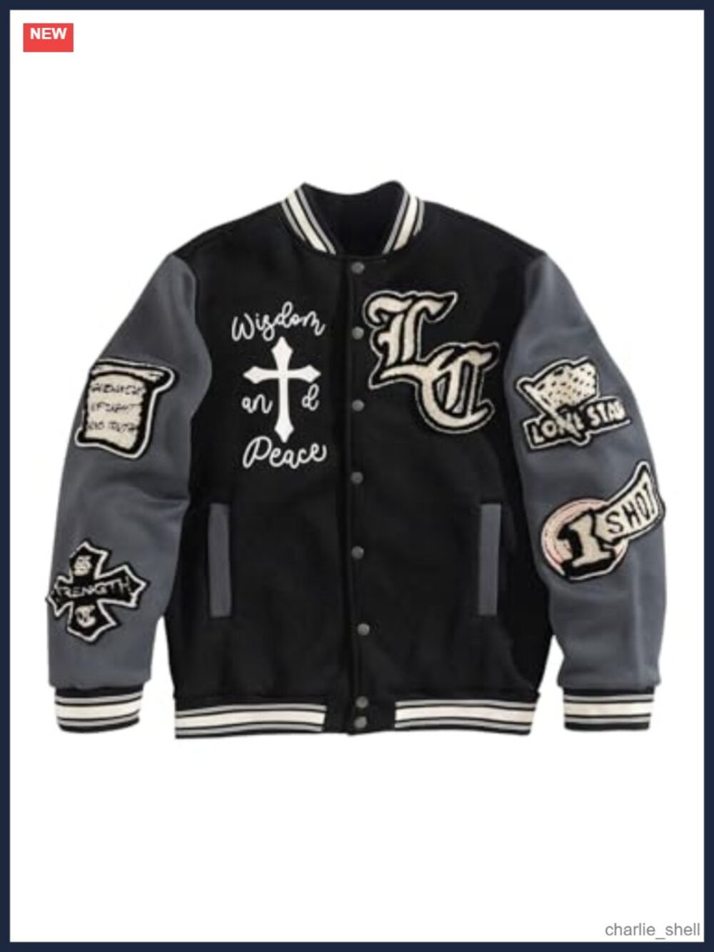 Men's Y2K Varsity Jacket Colorblock Letter Graphic Lightweight